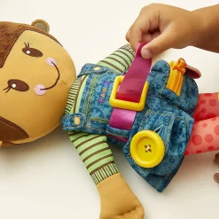 Playskool Dressy Kids Girl Doll Brunette Toddler Practice Zipper Dressed Hasbro