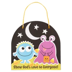 Religious Halloween Monster Sign Craft Kit - Makes 12