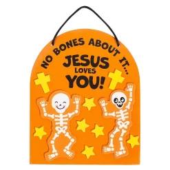Religious Halloween No Bones About It Jesus Loves You Craft Kit - Makes 12