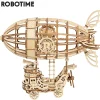 Robotime 3D Wooden Airship Model Building Kits - Toys For Children, Kids, Boys, Birthday Gift