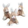 Scruffy Brown Stuffed Bunnies With Gingham Bow - 12 Pc.