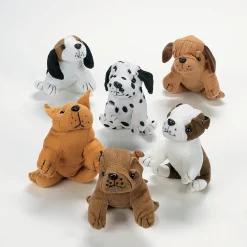 Sitting Stuffed Dogs - 12 Pc.