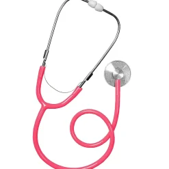 Skeleteen Pink Doctor's Stethoscope Toy - Doctor Or Nurse Pretend Play Costume Accessories And Prop Toys For Kids - 1 Piece