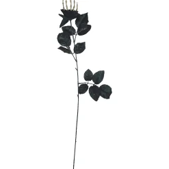 Skeleton Hand Black Rose Decoration