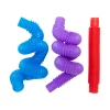 Solid Color Expanding Tube Fidget Toys - 12 Pc.