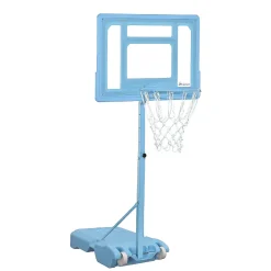 Soozier Pool Side Portable Basketball Hoop System Stand Goal With Height Adjustable 3Ft 4Ft 32'' Backboard