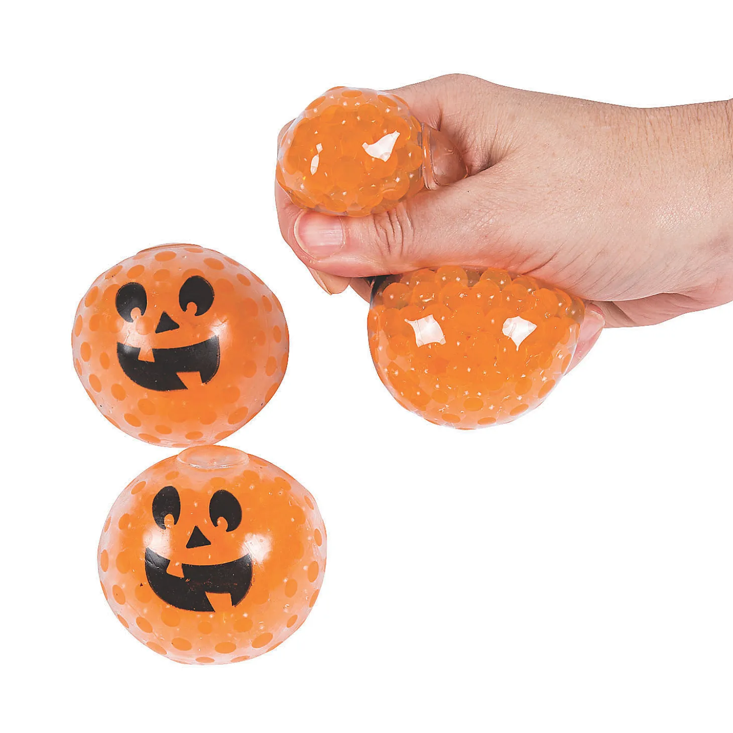 Squishy Water Beads Pumpkin Balls - 12 Pc.