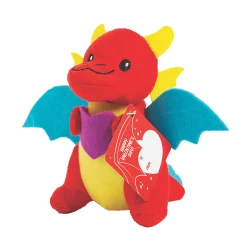 Stuffed Dragon Valentine Exchanges With Card For 12