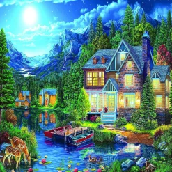 Sunsout House Near The Lake 1000 Pc Jigsaw Puzzle