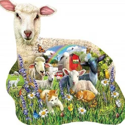Sunsout Lamb Shop 1000 Pc Special Shape Jigsaw Puzzle