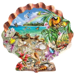 Sunsout Tropical Shells 800 Pc Special Shape Jigsaw Puzzle