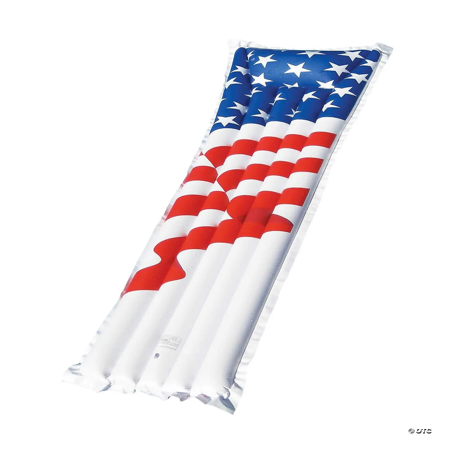 Swim Central 72-Inch Inflatable White And Red American Flag Swimming Pool Air Mattress