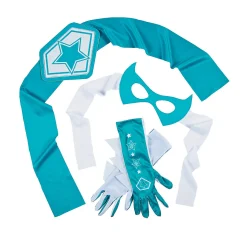Teal & White Superhero Accessories - 4 Pc.