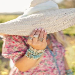 Torrey Ring Grey Druzy
