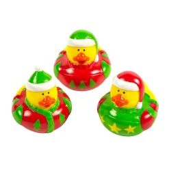 Ugly Christmas Sweater Rubber Ducks - 12 Pc.