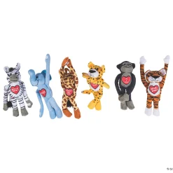Valentine Long Arm Stuffed Animals - 12 Pc.