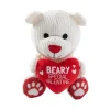 Valentine's Day Heart Corduroy Stuffed Bears - 12 Pc.