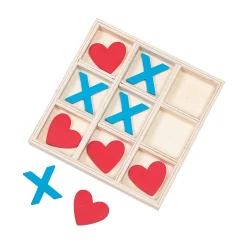 Valentine's Day Wooden Tic-Tac-Toe Game