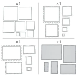 Value Rectangle & Square Cutting Die Assortment - 24 Pc.