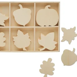 Woodpeckers Crafts, Diy Unfinished Wood Autumn Cutouts Tray, Pack Of 2