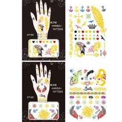 Wrapables Metallic Body Art Hand Tattoos, Majestic
