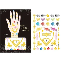 Wrapables Metallic Body Art Hand Tattoos, Loving You
