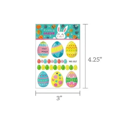 Wrapables Waterproof Temporary Tattoos For Children, 10 Sheets, Easter Eggs